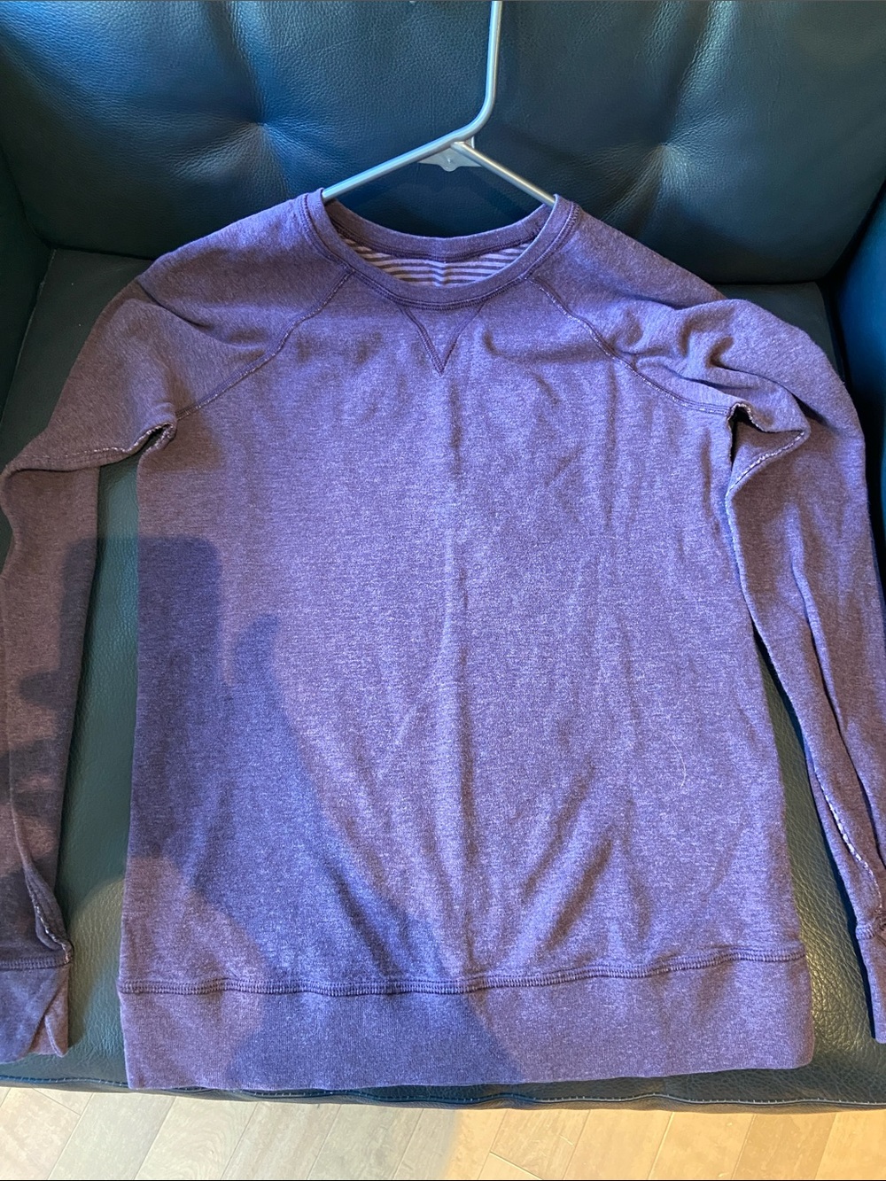 lululemon athletica Heathered Plum Reversible Crewneck Sweater